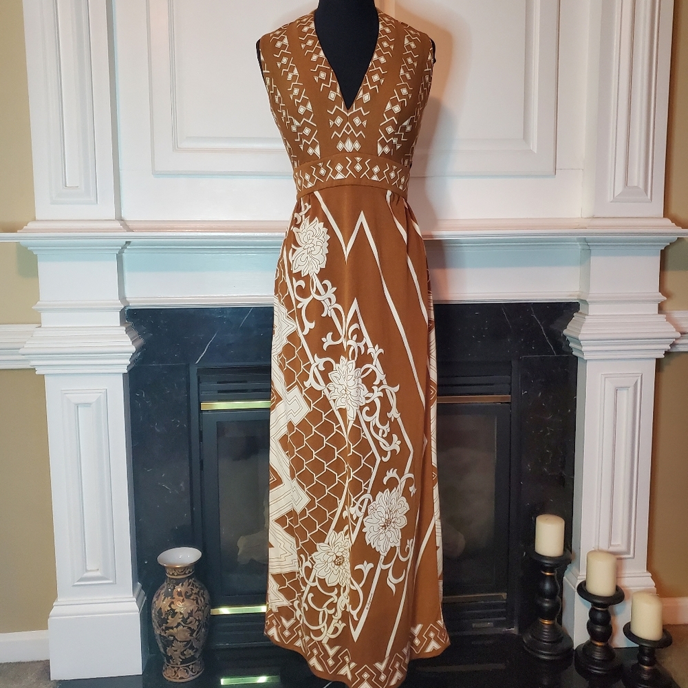 VINTAGE PAGANNE SLEEVELESS MAXI DRESS